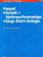 SSP 037 Passat Schalt-Verbrauchsanzeige, Stop-Start-Anzeige