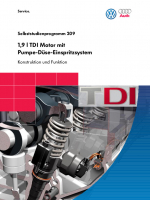 SSP 209 1,9 l TDI Motor mit Pumpe-Dse-Einspritzsystem