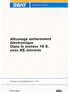 SSP 016 Allumage KE-Jetronic