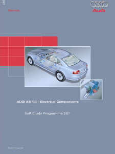SSP 287 Audi A8 '03 - Electrical Components