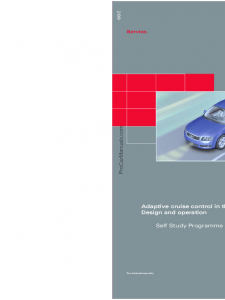 SSP 289 Adaptive cruise control in the Audi A8