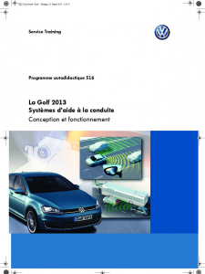 SSP 516 La Golf 2013 - Systemes d’aide a la conduite a la conduite